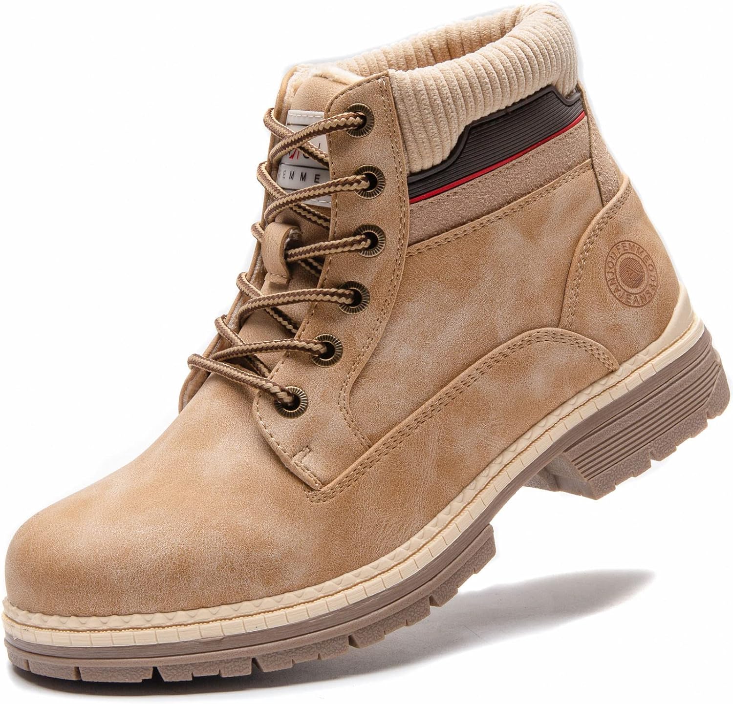 ANJOUFEMME Outdoor Hiking Boots for Women Waterproof - Womens Ankle Boots Lightweight Snow Winter Boots for Trekking Walking