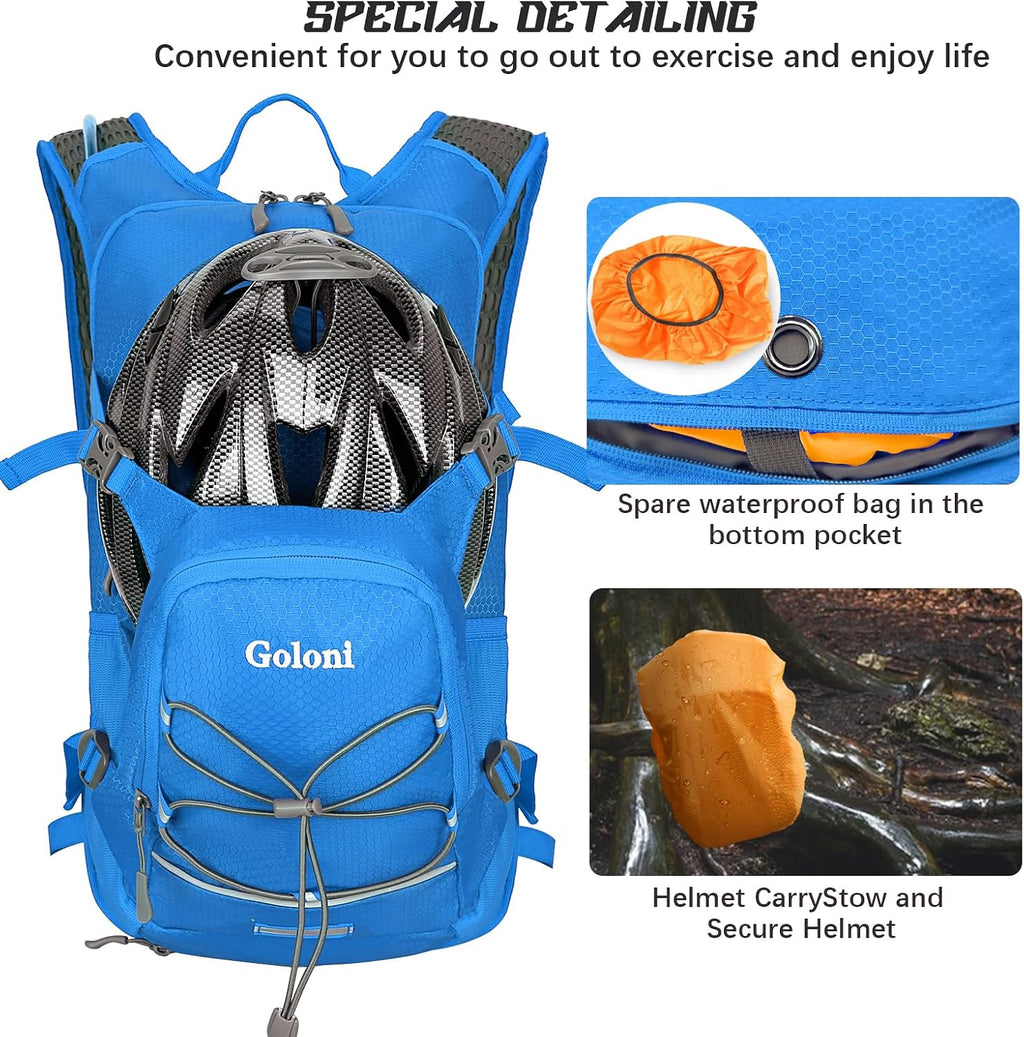 Hydration Backpack,Lightweight Hiking Backpack with 2L Water Bladder,Water Backpack for Biking, Running, Festival