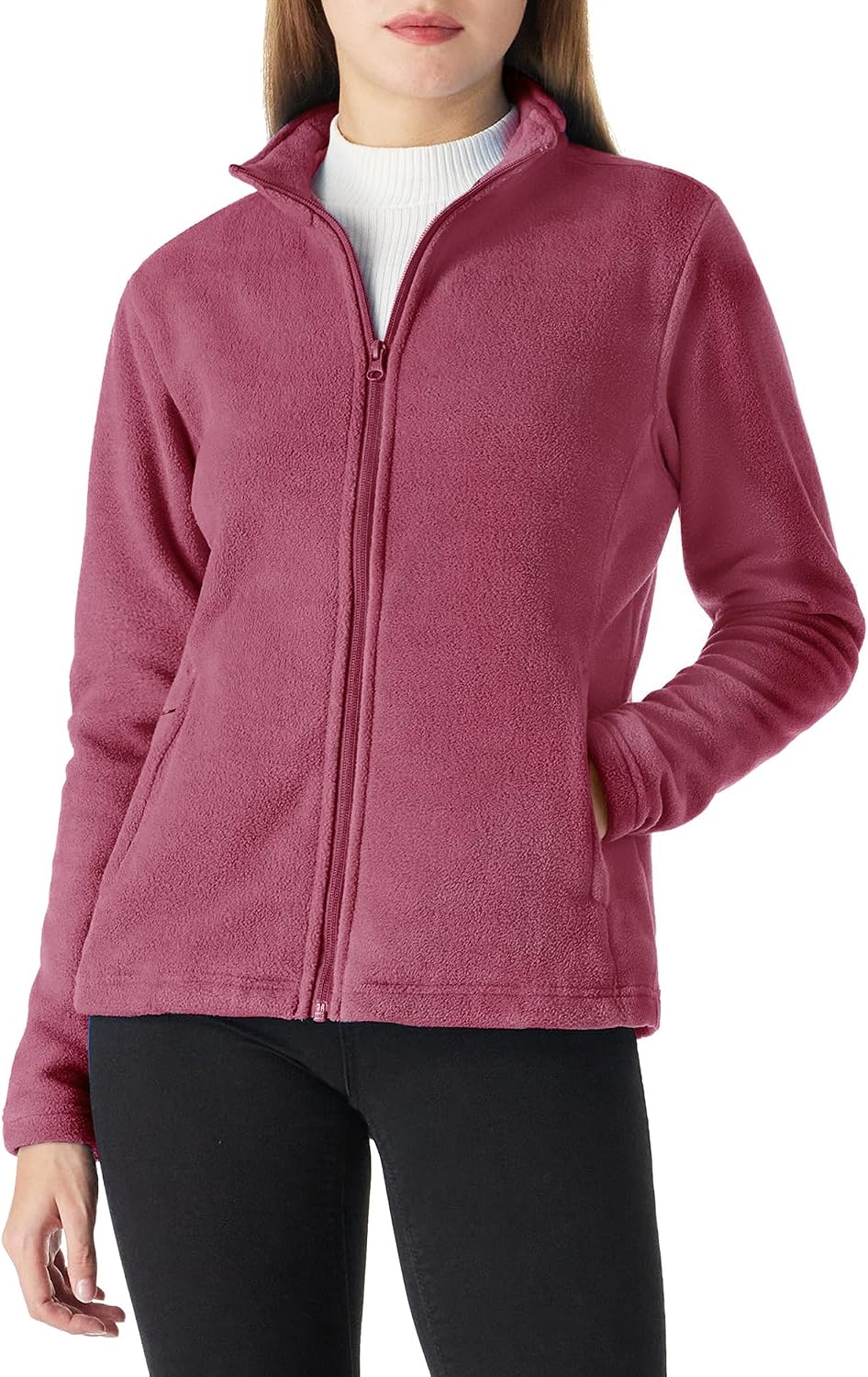 Outdoor Ventures Women's Lightweight Warm Polar Fleece Jacket Zip Up