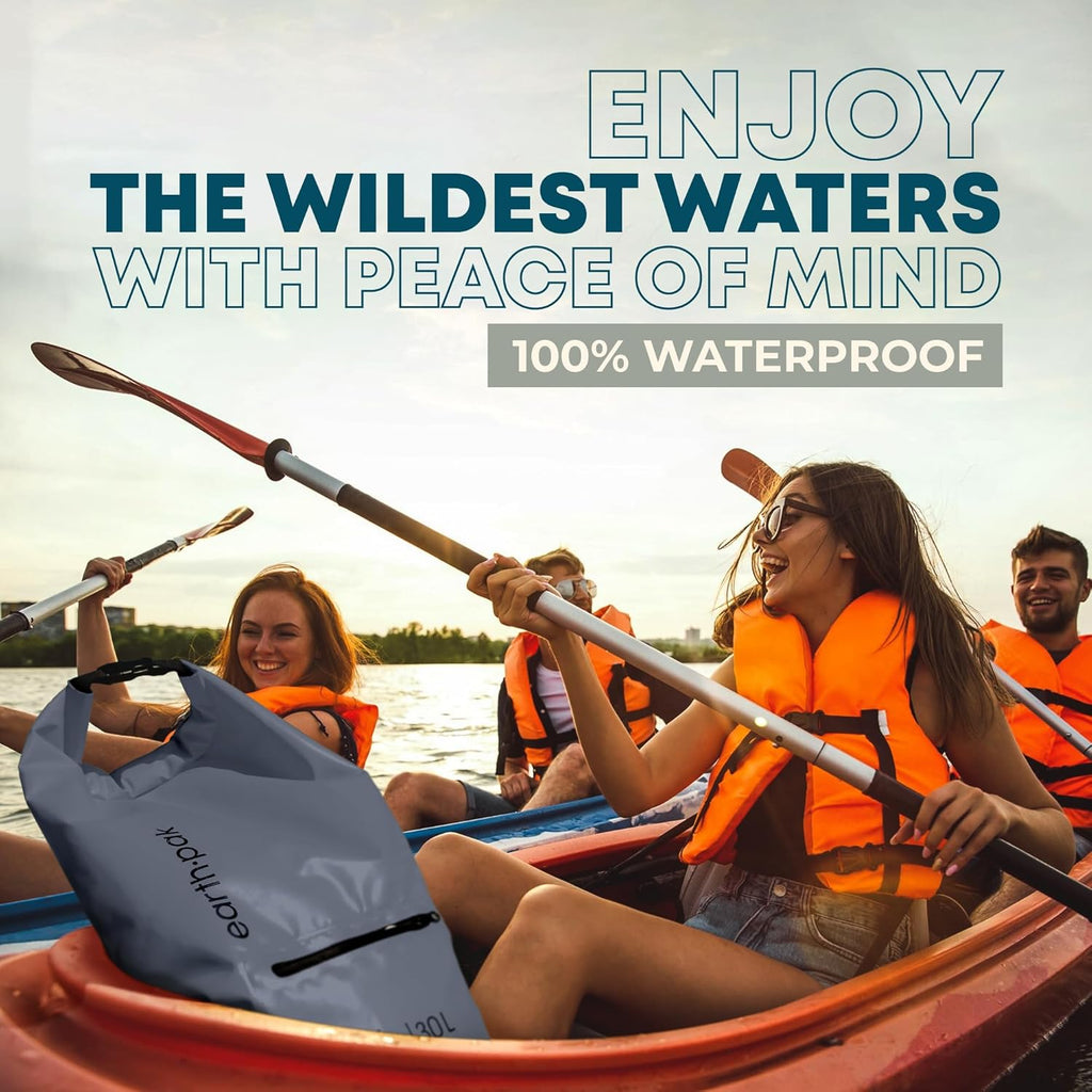 Earth Pak Waterproof Dry Bag with Zippered Pocket - Waterproof Dry Bag Backpack Keeps Gear Dry