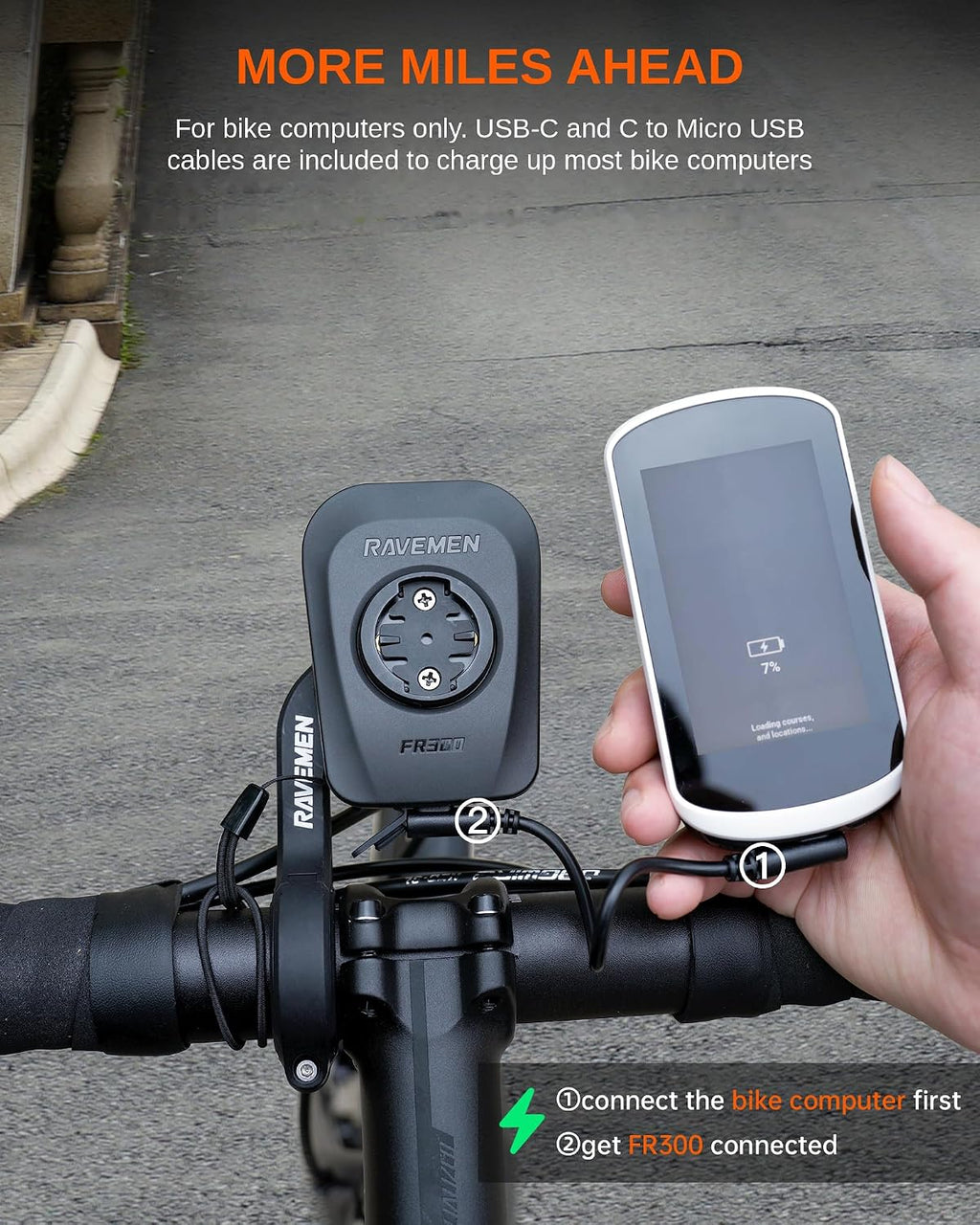 RAVEMEN FR300/ FR160 Compatible with Garmin Bike Computer