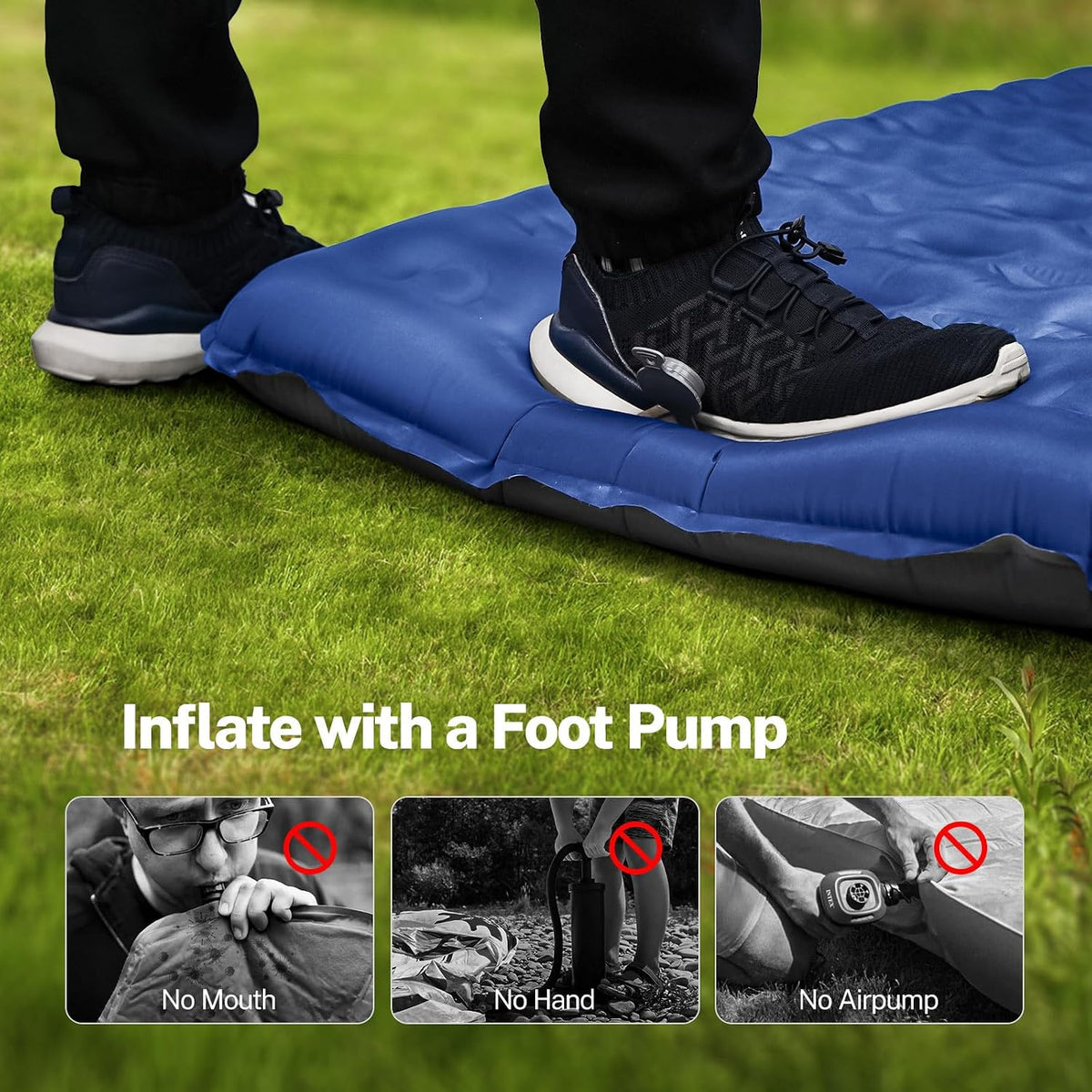 OGERY Sleeping Pad for Camping, 6" Extra-Thick Reinforced Camping Pad