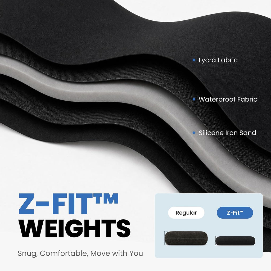 ZELUS Ultra Thin Adjustable Ankle Weights, 4/7/10 lb Fully Adjustable, Filled with Soft Iron for Slim Fit, Leg Weights for Women Men, Strength Weighted for Gym Home Yoga Walking Running Pilates