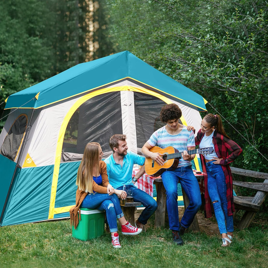 HIKERGARDEN 6-8 Person Tent for Camping Family Outdoor Cabin Tent