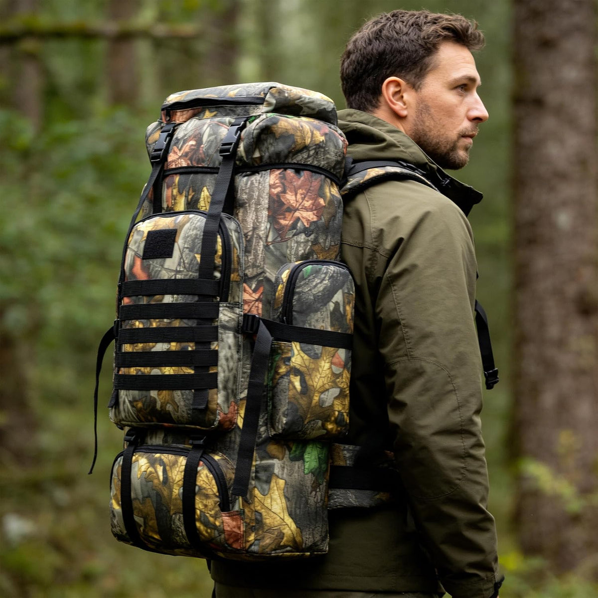 Hiking Backpack for Men 70L/100L Camping Backpack Military Rucksack Molle 3 Days Assault Pack for Climbing