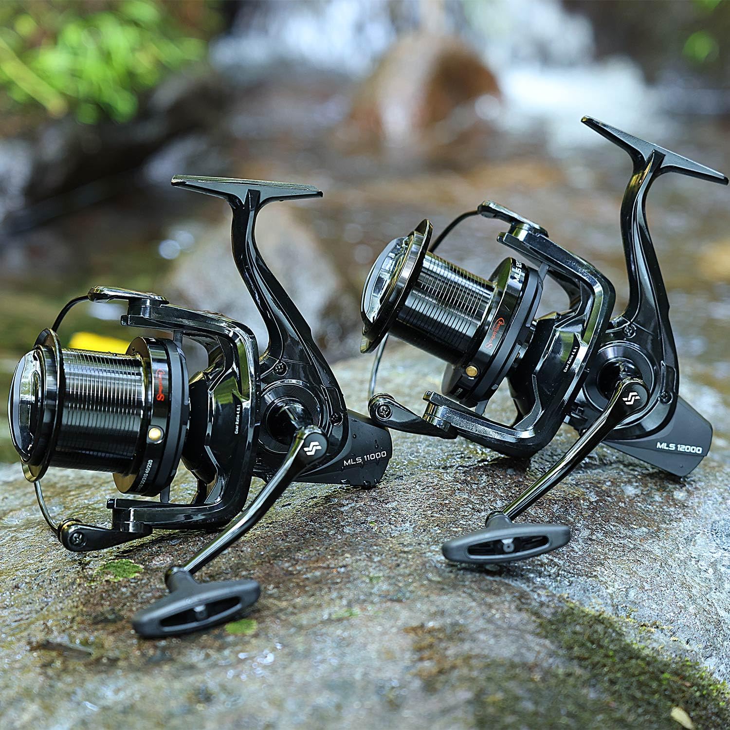 Sougayilang Saltwater Spinning Reel – Up to 38LBs Max Drag Big Game Fishing Reel, Graphite Frame Surf Fishing Reels, 4.6:1 Gear Ratio Heavy Long Casting Inshore Offshore Saltwater Reel