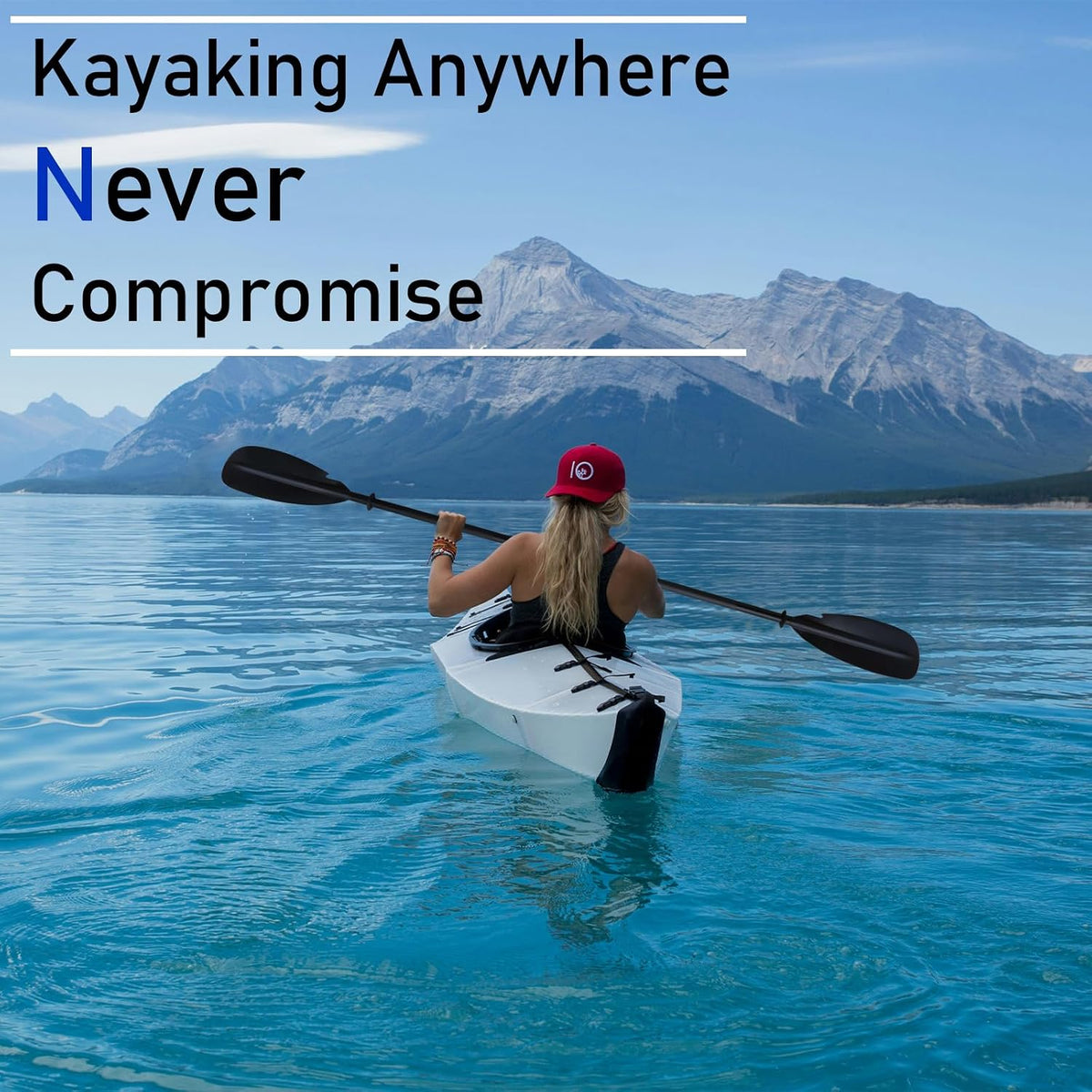 KOETSU Kayak Paddle Aluminum 4-Piece Adjustable Double-Sided Paddle with Replaceable Blades, Lightweight & Floating, for Recreational & Fishing Kayaks