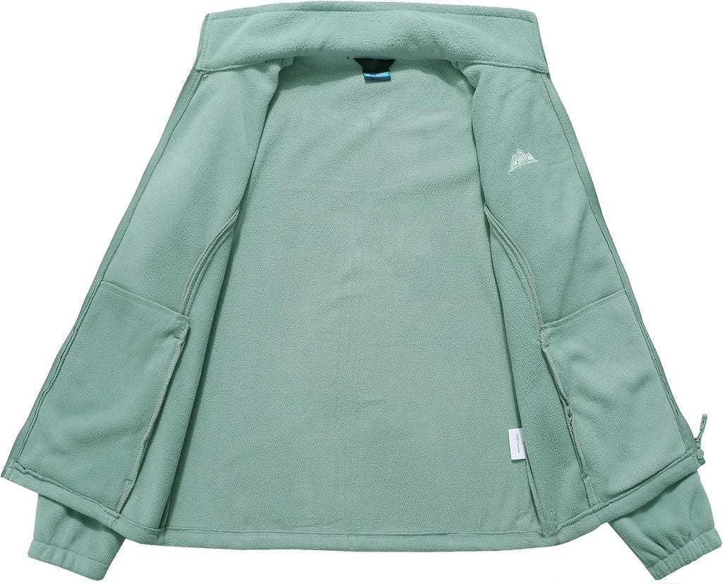 GIMECEN Women's Full Zip Soft Polar Fleece Jacket Outdoor Recreation Coat