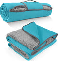 Tirrinia Waterproof Outdoor Blanket with Sherpa Lining, Windproof Foldable