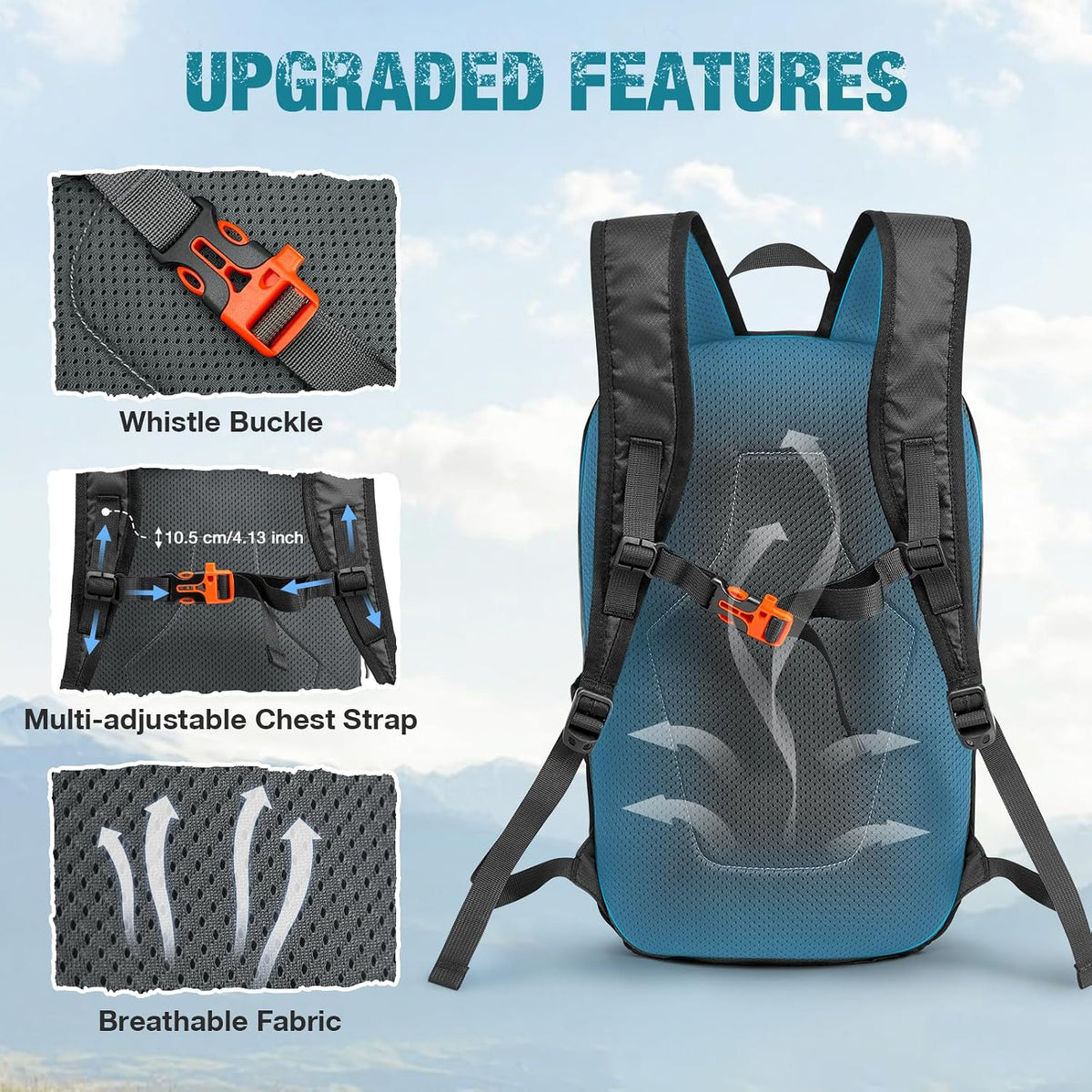 G4Free 18L Lightweight Packable Hiking Backpack for Men Women