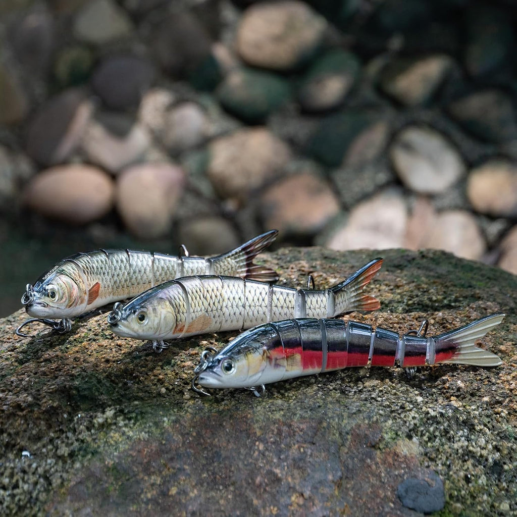 GOTOUR Jointed Swimbaits, Easy Catch Fishing Lures for Bass Trout Crappie