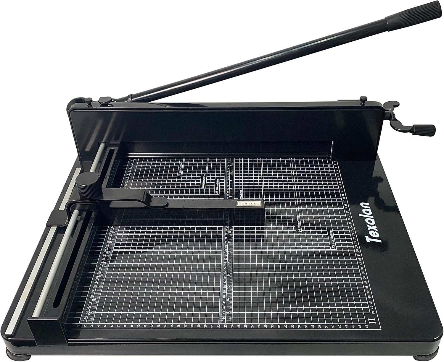 TEXALAN(R) Heavy Duty Guillotine Paper Cutter Black 400 Sheets Stack Paper Trimmer (A3-17'' Paper Cutter)