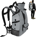 Breathable Dog Hiking Backpack Carrier for Medium Dogs, Grey