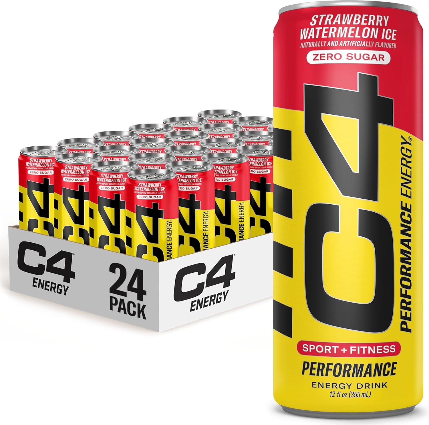 C4 Performance Energy Drink with Zero Sugar, 200mg Caffeine, 16 Fl Oz 12pk