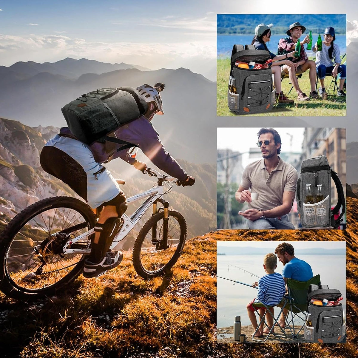 Backpack Cooler Insulated Leakproof, Soft Cooler Backpack for Beach