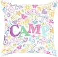 Gilbins Camp Bunk Kids Autograph Pillows A Great Pre-Camp Gift for Boys Or Girls Camp Retro (Camp Friends Art)