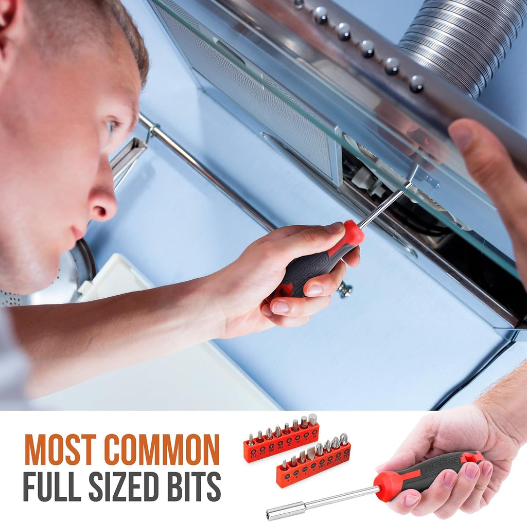 Hi-Spec Household Starter Tool Kit with Compact Carry Toolbox, Red