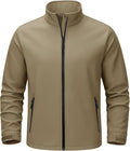 TACVASEN Men's Lightweight Softshell Waterproof Fleece Windbreaker Jacket