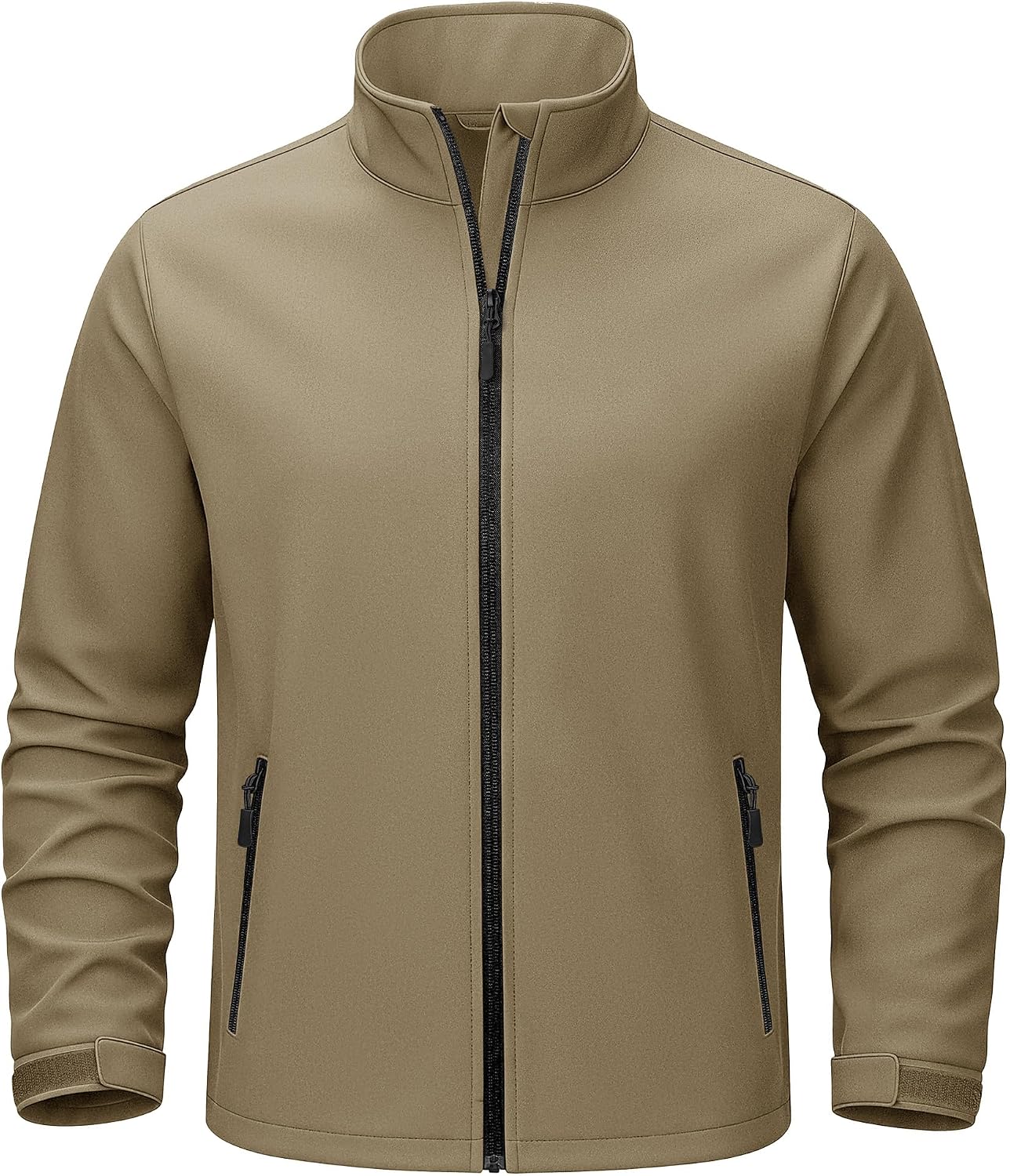TACVASEN Men's Lightweight Softshell Waterproof Fleece Windbreaker Jacket
