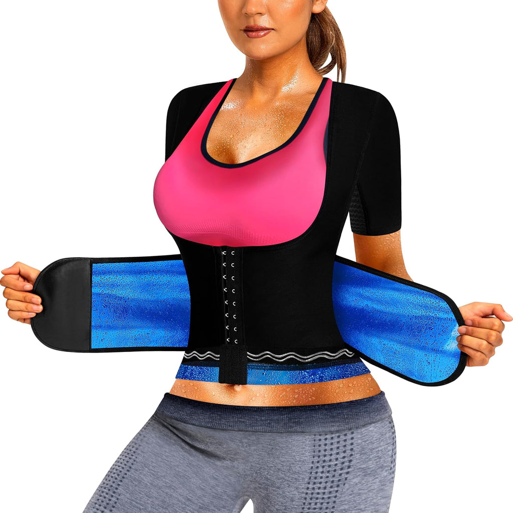 Sauna Suit for Women Sweat Shirt Heat Trapping Tank Top Workout