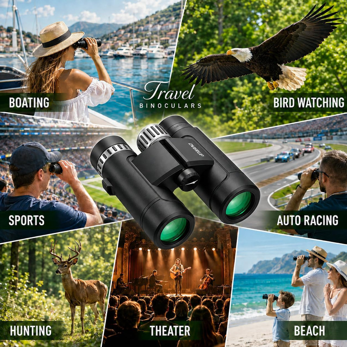 10x26 Compact Binoculars for Adults Travel Cruise Ship Birding Waterproof