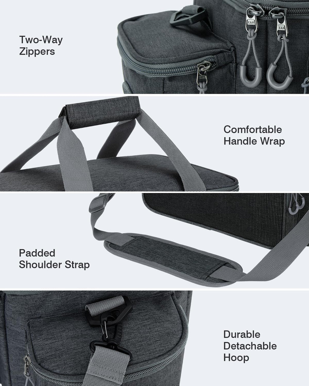 Gonex Fishing Tackle Bags for Saltwater & Freshwater, Fishing Gear Storage Bag with Water Resistant Bottom Suitable for 3600 3700 Size Tackle Box