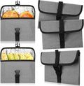 Reallnaive 4 Pack Insulated Sandwich Bag Reusable Snack Food Pouch Small Thermal Lunch Bags Washable Freezable Snack Bag for Backpackers Picnics Travel Office Classroom School