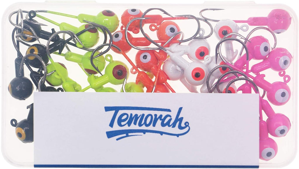 Fishing Lures Jig Heads,Ball Heads 1/32oz-1oz,Sharp Fishing Hooks for Freshwater or Saltwater