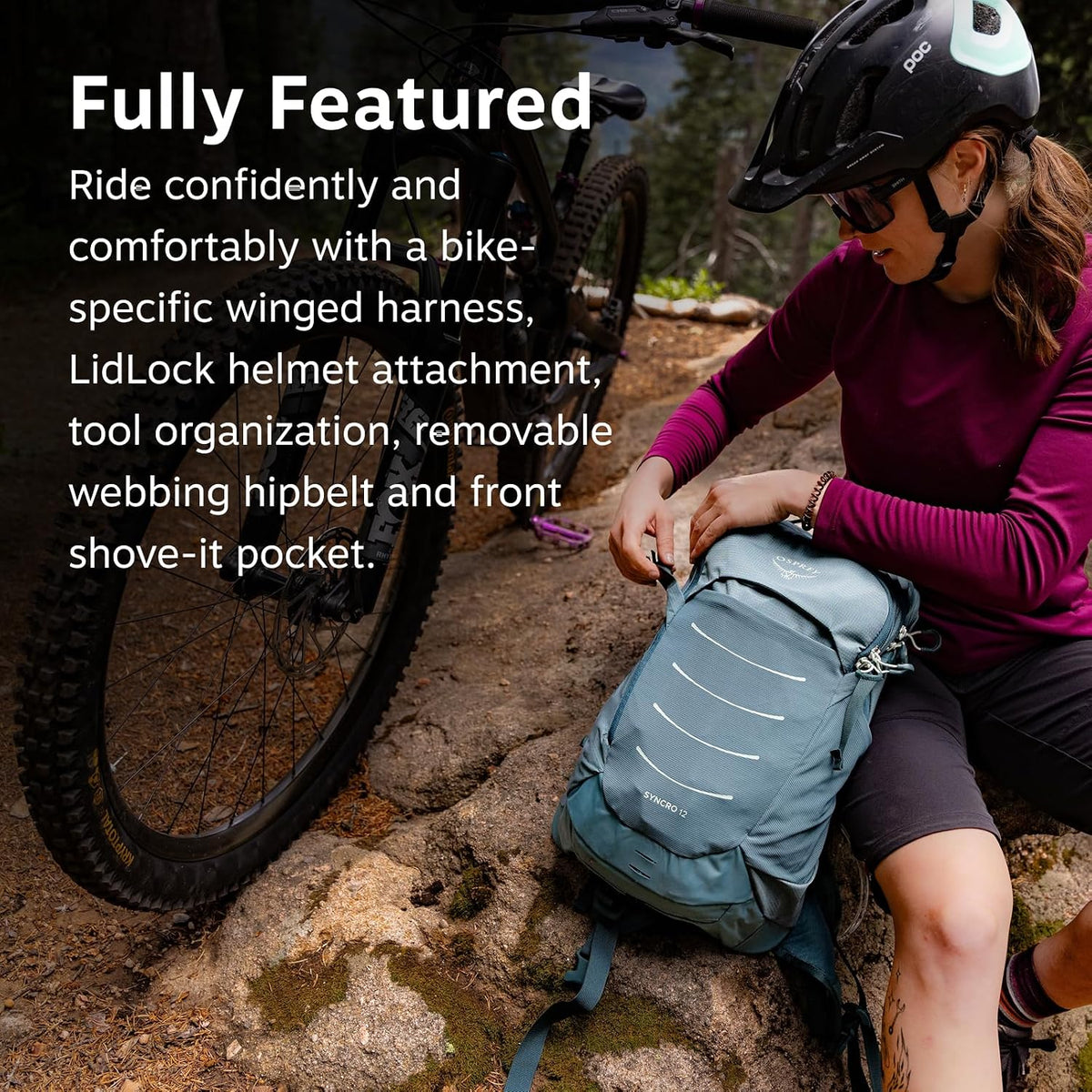 Osprey Syncro Men's Hiking Backpack with Hydraulics Reservoir -Lightweight Mountain Biking Hydration Pack