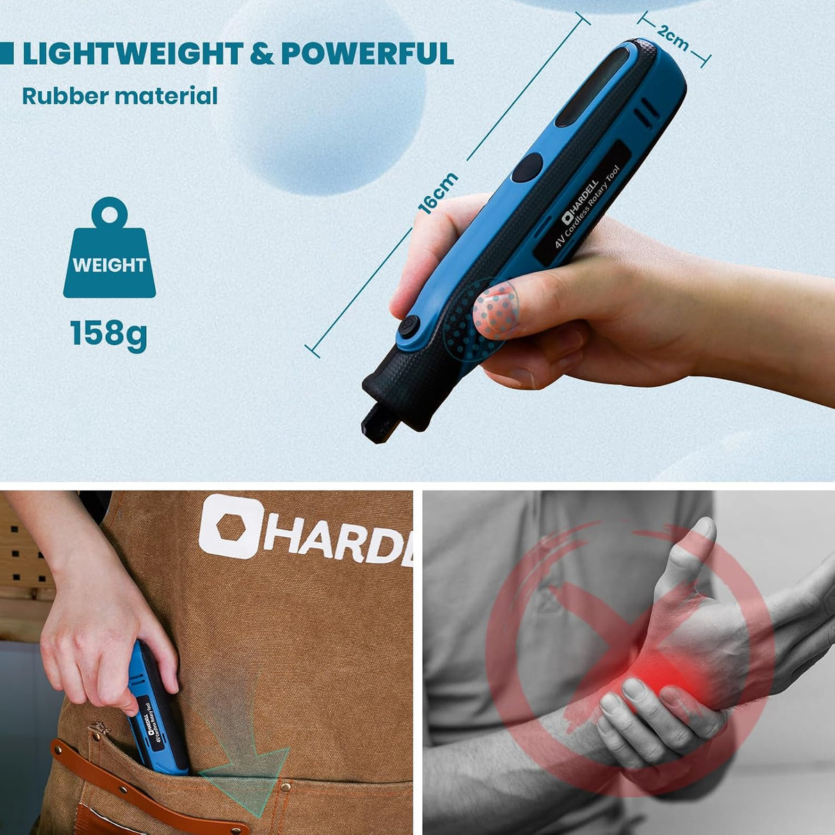 HARDELL Mini Cordless Rotary Tool, 4V Rotary Tool 5 Speed Display with Type-C Charging, Power Rotary Tool Kit with 69 Accessories for Sanding, Grinding, Engraving, Polishing, Drilling, Cutting, DIY