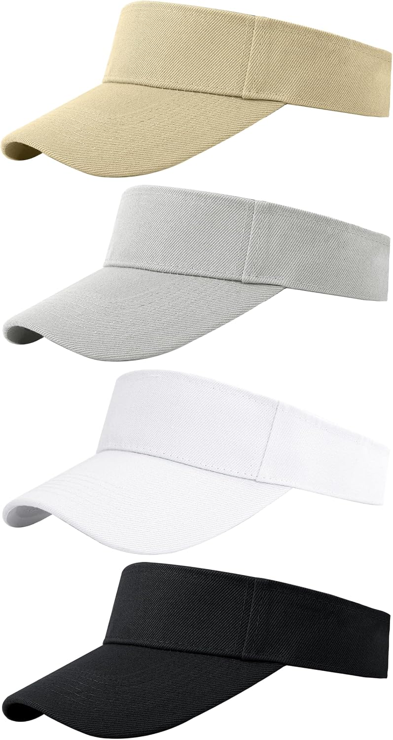 Cooraby Sports Sun Visor Hats Adjustable Sun Visor Caps for Women and Men
