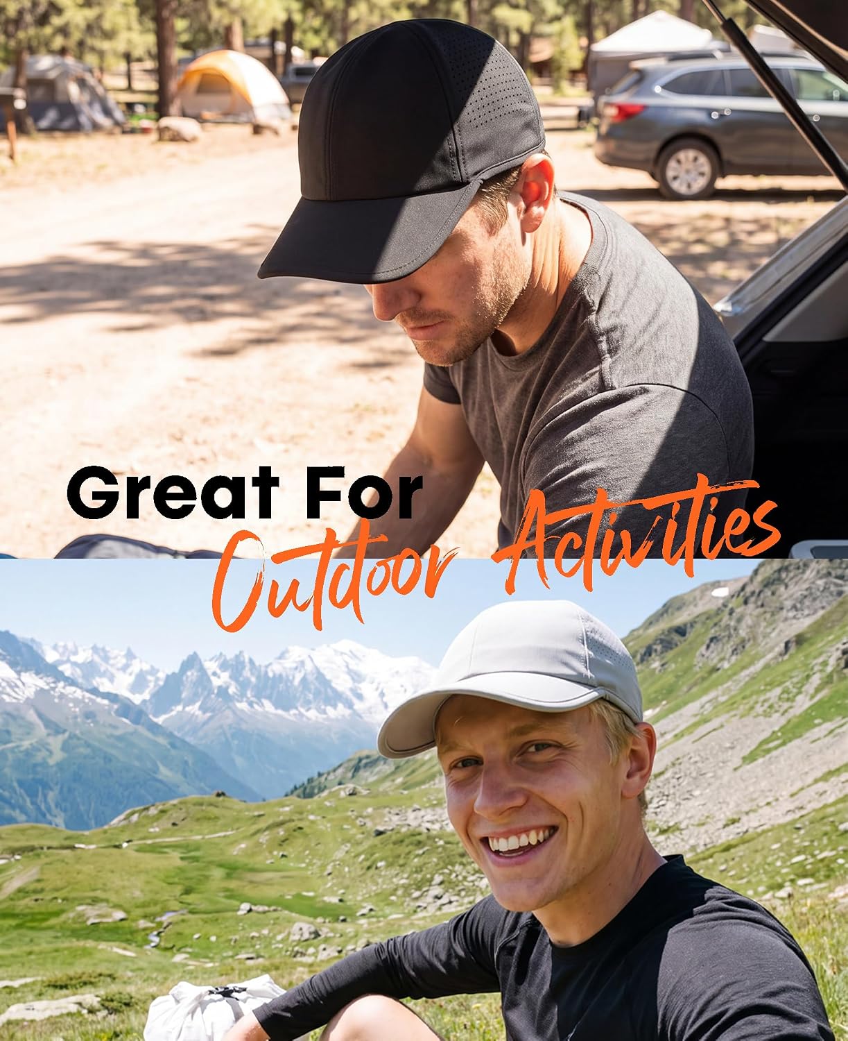 Home Prefer UPF50 Sun Hat for Men Women Reflective Water Repellent Quick Dry Baseball Cap Golf Running Outdoor Sport Hat