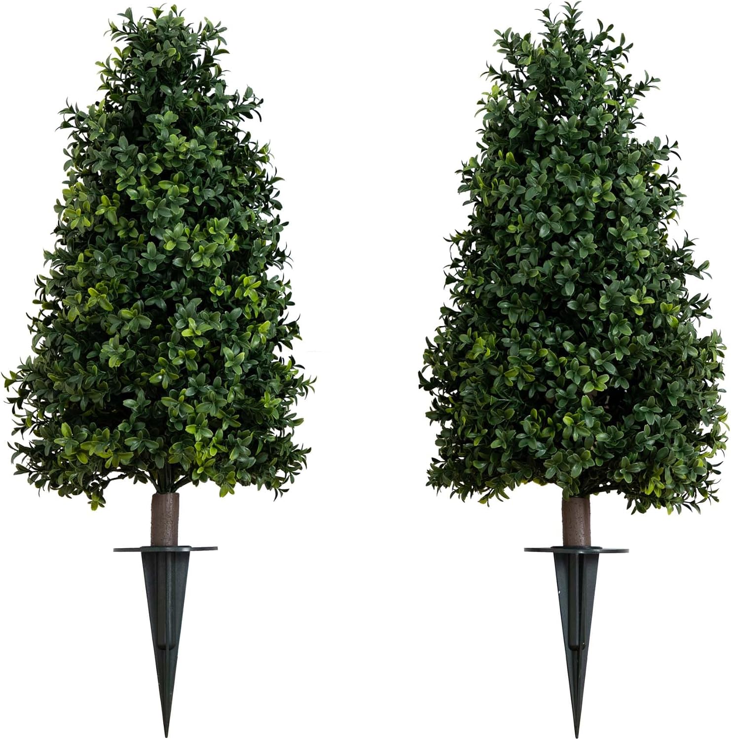 Nearly Natural 2.5 ft Artificial UV-Resistant Boxwood Plant (Set of 2)