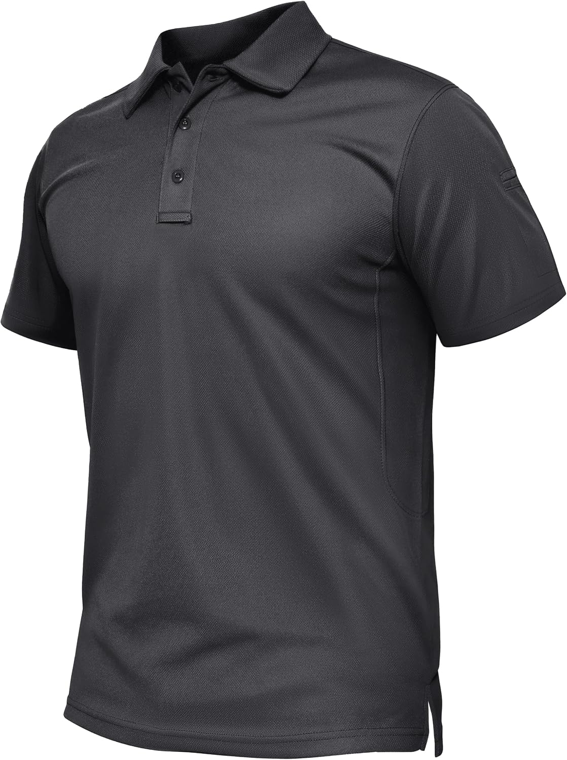TACVASEN Mens Polo Shirts Short Sleeve Quick Dry Collared Shirt Performance Pique Polos for Athletic Tactical Golf Work