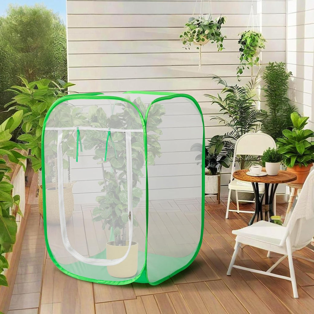 24"x24"x36" Pop Up Garden Mesh Plant Cover, Plant Protectors Mesh Enclosure