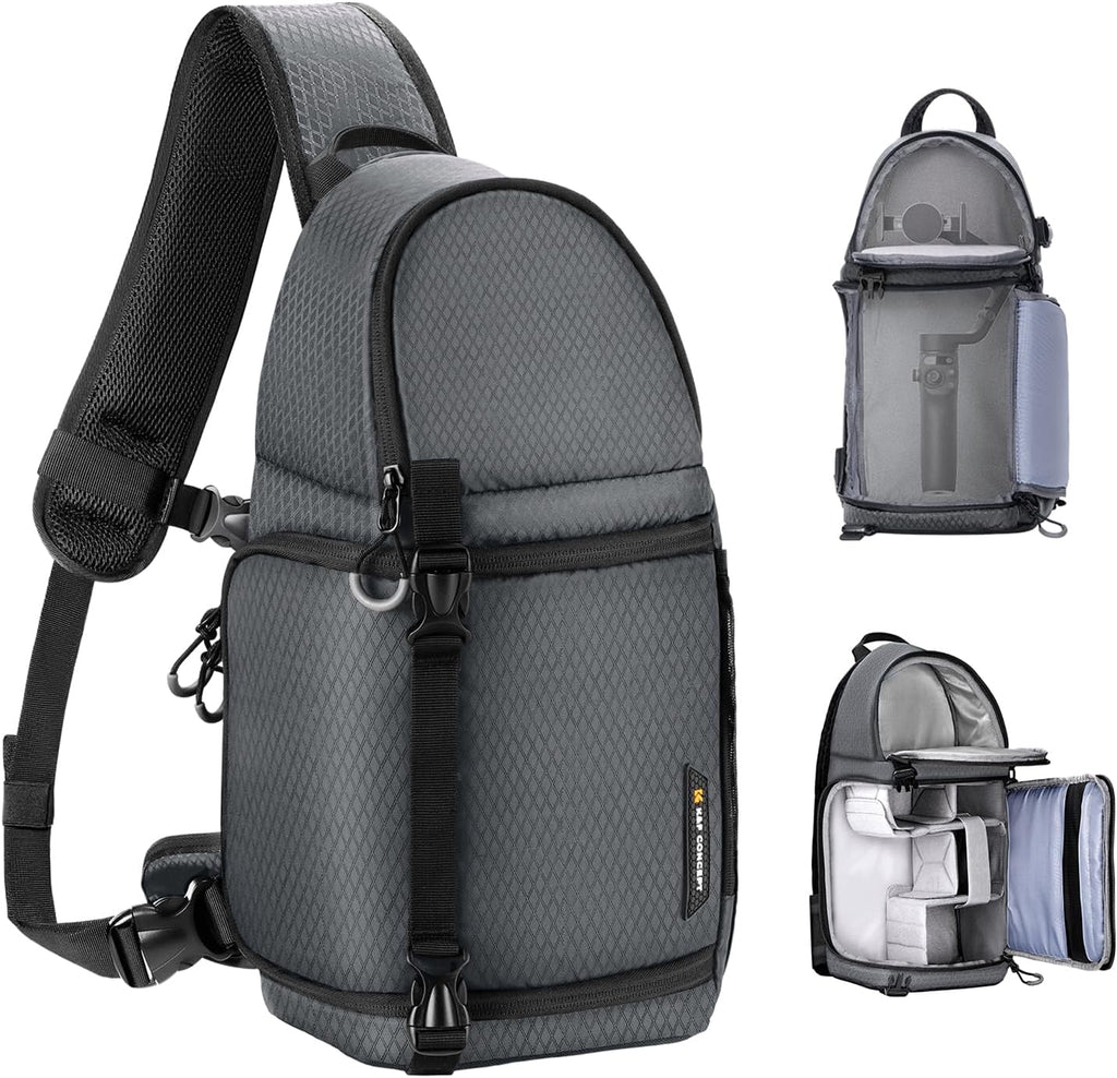 K&F CONCEPT Camera Sling Bag, Compact Crossbody Backpack, 10L