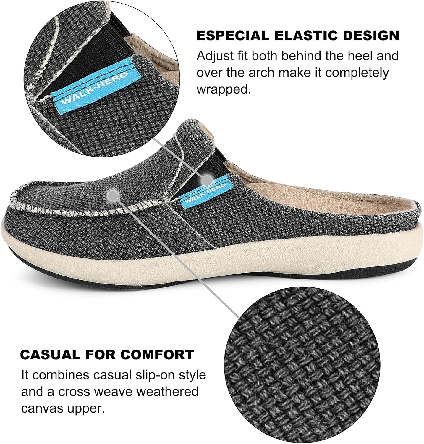 Orthopedic Slippers for Women with Arch Support, Relieve Plantar Fasciitis