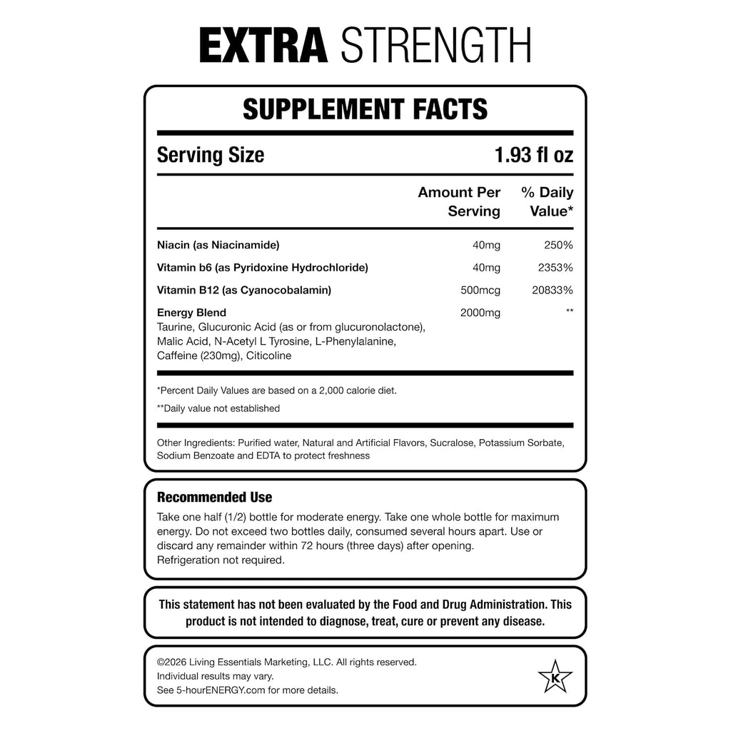 5-hour ENERGY VARIETY PACK, 30 Count, 1.93 Fl Oz Extra Strength Energy Shot
