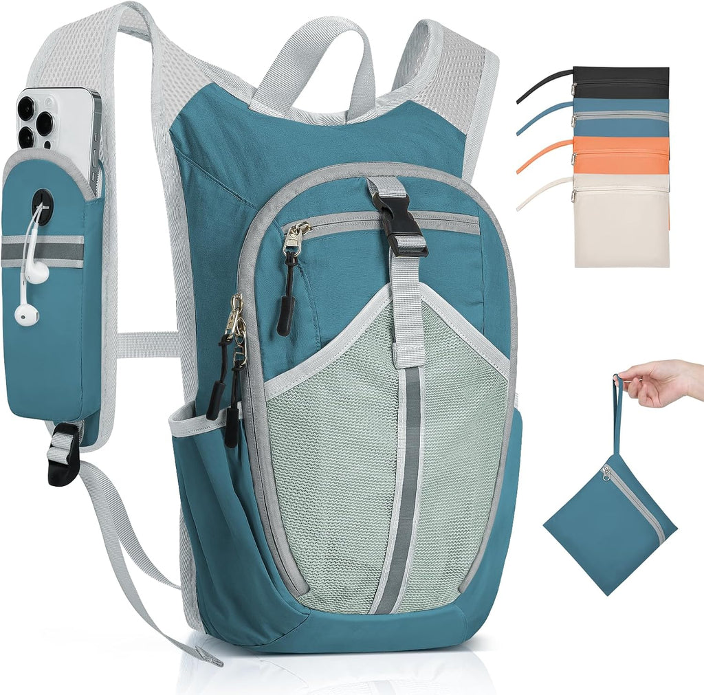 10L Small Hiking Backpack - Lightweight Foldable Backpack, Blue