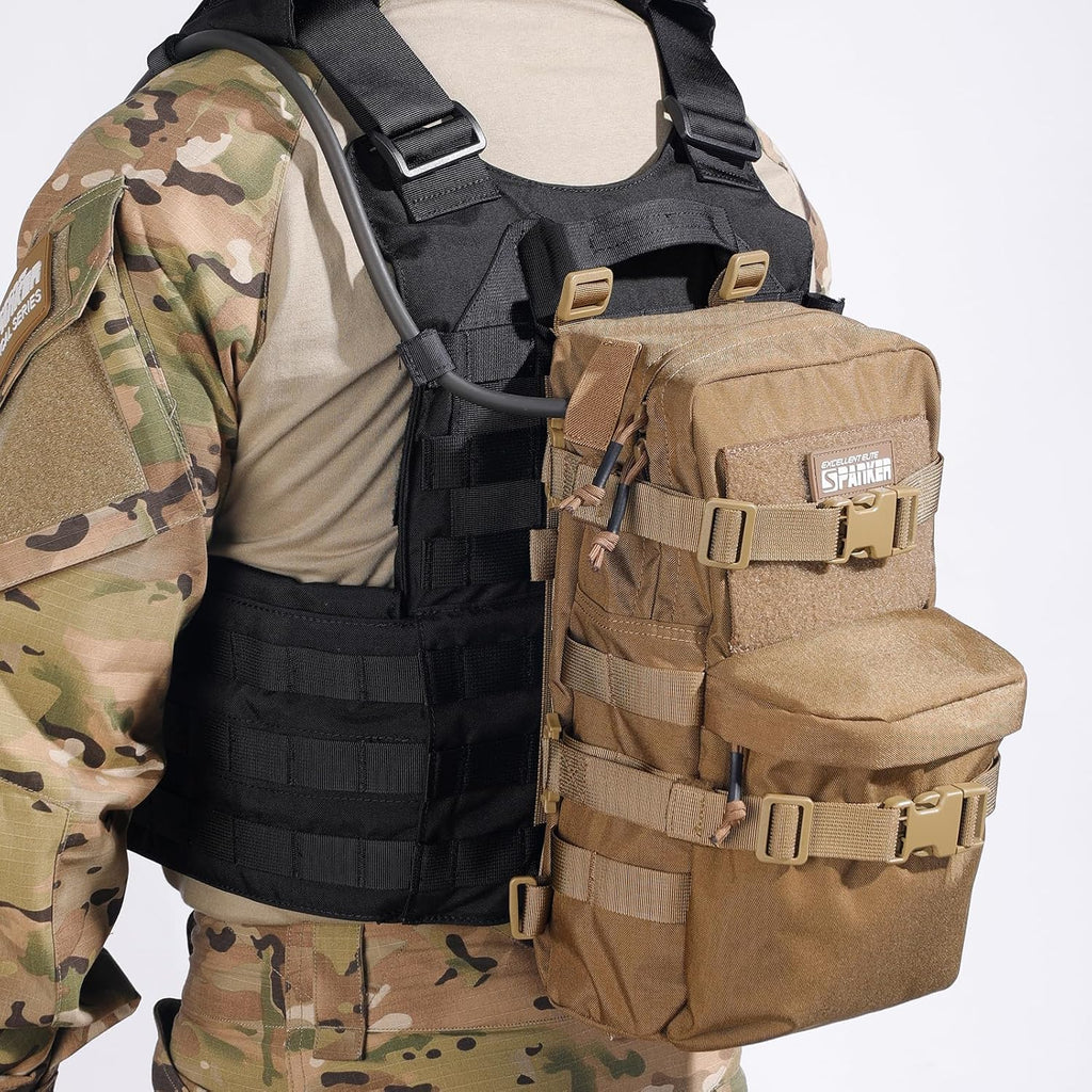 EXCELLENT ELITE SPANKER Tactical MOLLE Hydration Backpack Water Bladder Carrier Pack for Tactical Vest Backpack Plate Carrier