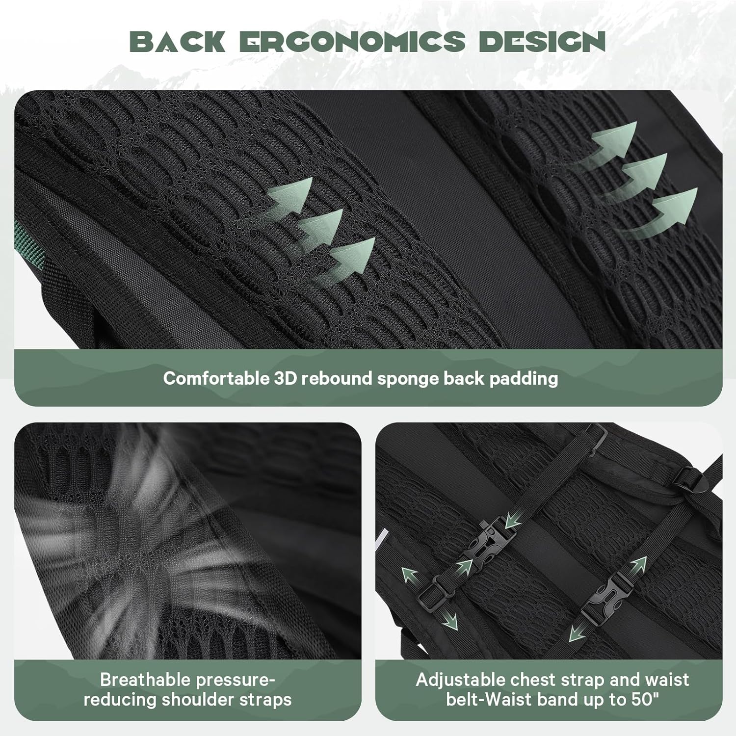 Maelstrom Lightweight Hydration Hiking Backpack with 2L/3L Water Bladder