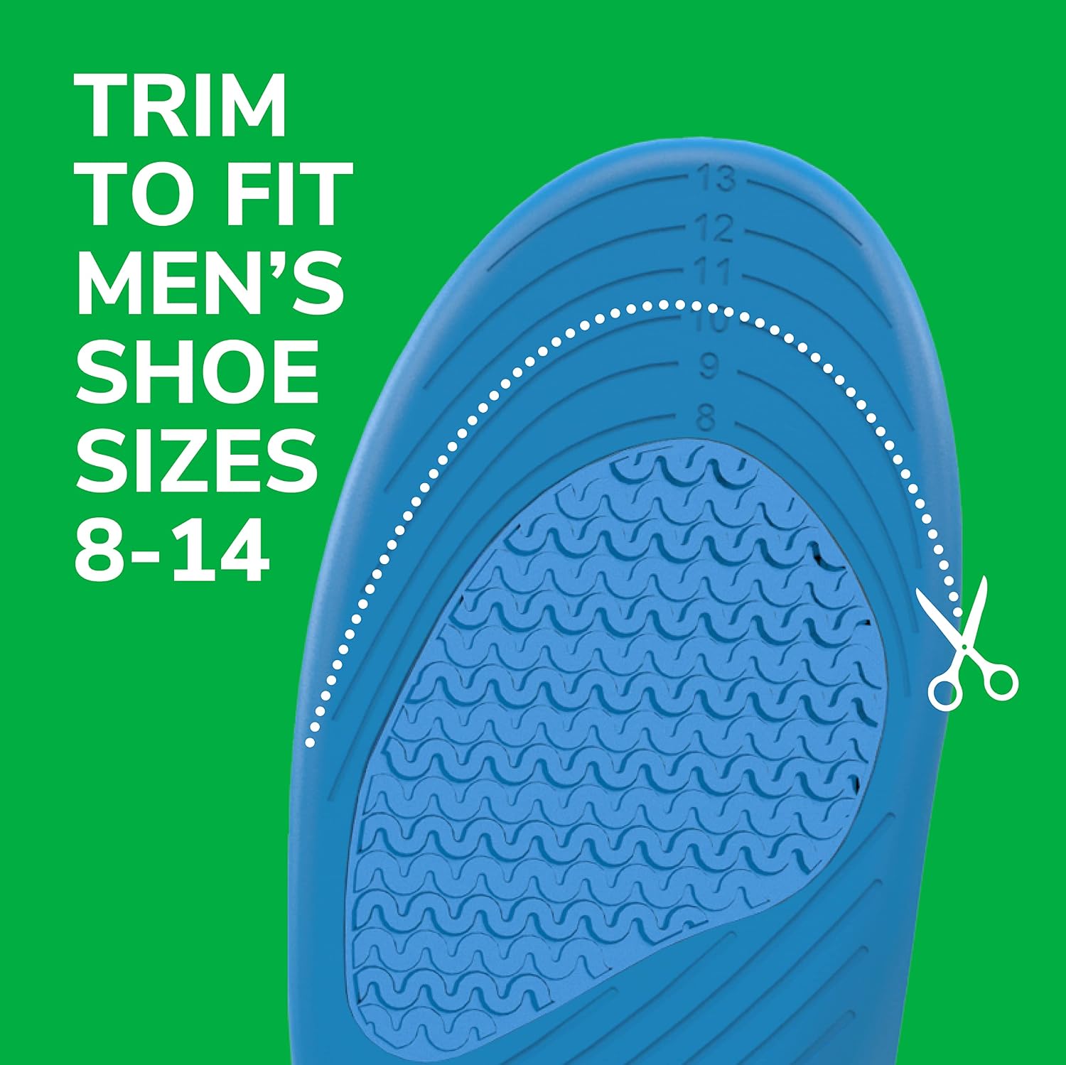 Dr. Scholl’s Sport Insoles, Superior Shock Absorption and Arch Support to Reduce Muscle Fatigue and Stress on Lower Body Joints for Men, Shoe Inserts Men Size 8-14