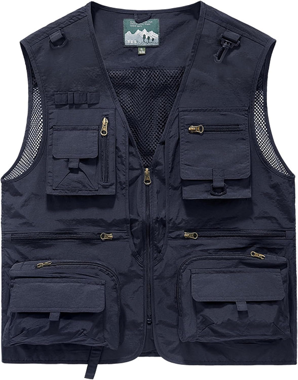 Men's Lightweight Mesh Fishing Vest Utility Outdoor Multi-Pocket Hunting Cargo Vest