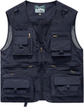Men's Lightweight Mesh Fishing Vest Utility Outdoor Multi-Pocket Hunting Cargo Vest