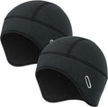 MELASA 2 Pack Winter Helmet Liner Skull Cap with Glasses Slots