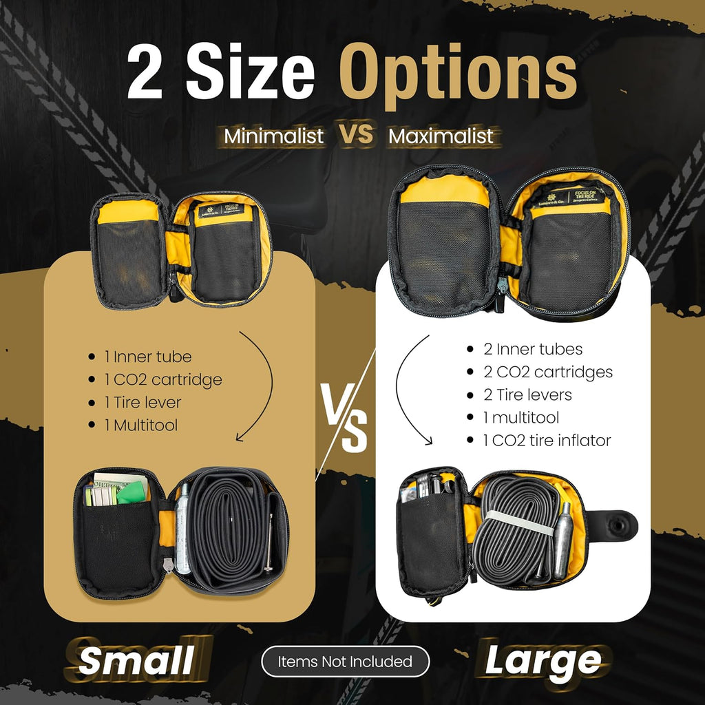 Lumiere & Co. Falcon Magnetic Small Saddle Bag (Black, Extra Small)