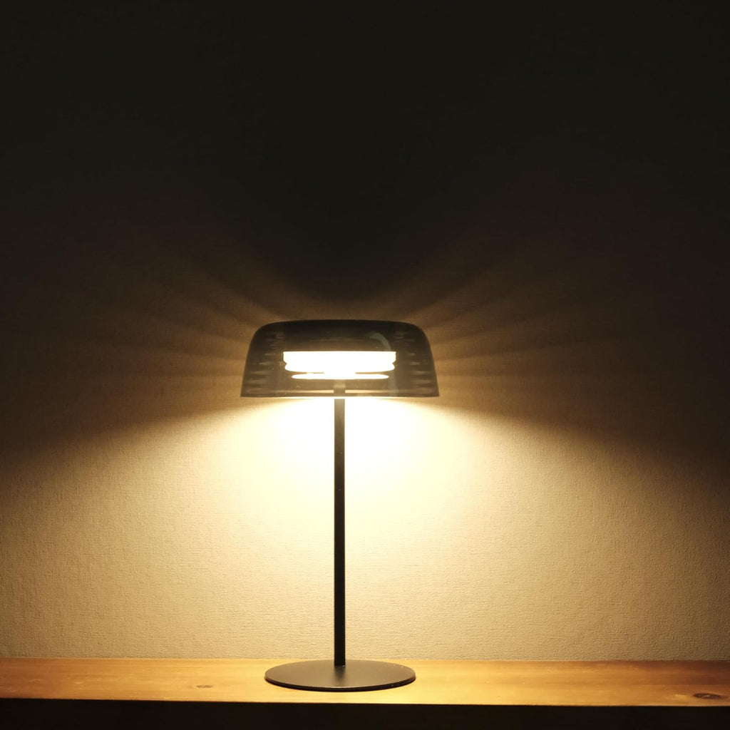 Artistic Cordless Table Lamp, Rechargeable&Waterproof (Black)