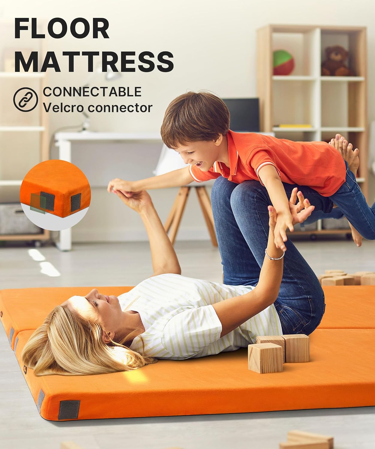GAIALOOP 4-Inch Memory Foam Camping Mattress, Roll Up Foam Camp Pad