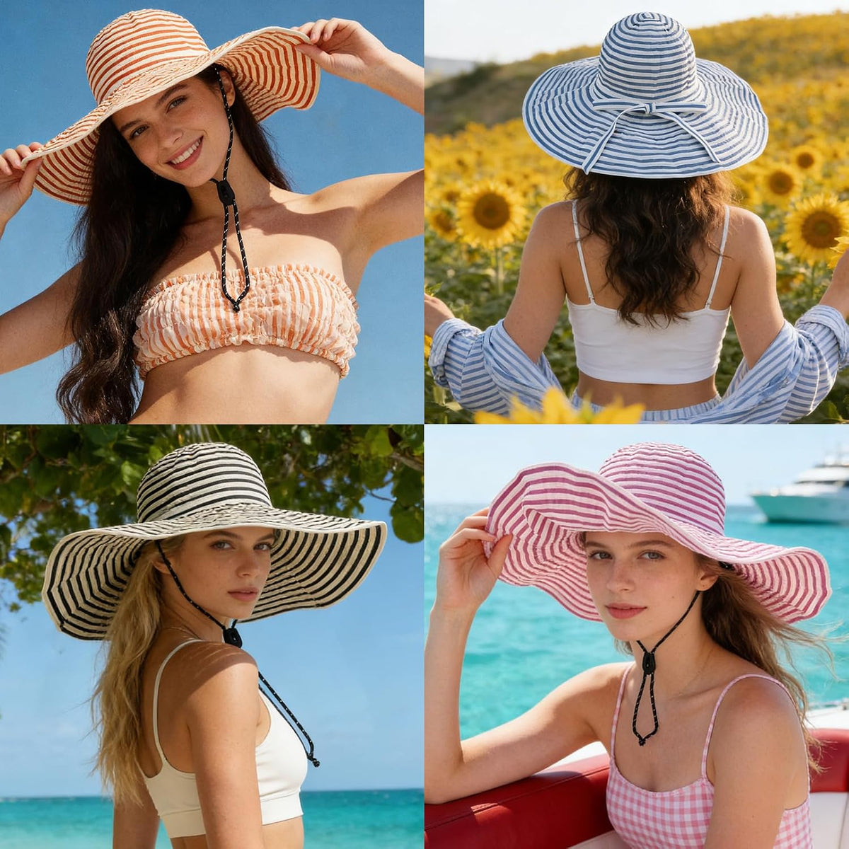Sun Hat for Men Women UV Protection Wide Brim Fishing Hats Breathable UPF 50+ Boonie Bucket Hats Beach Safari Hiking Garden