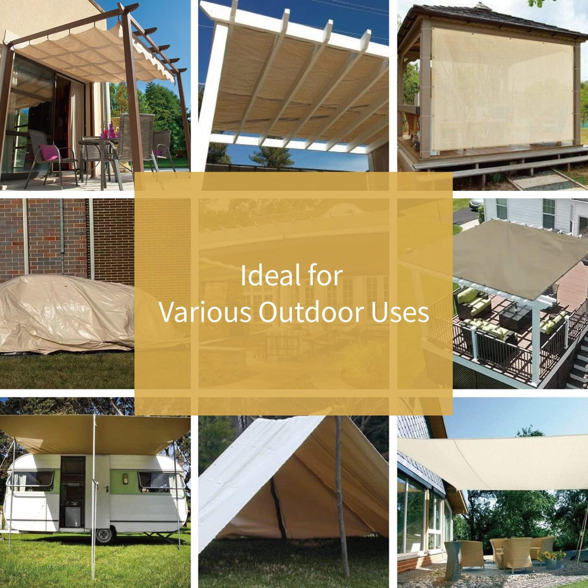 GUARD SHIELD Beige Tarp Heavy Duty Waterproof 30x40 Feet Outdoor Poly Tarps Cover Thick UV Resistant Canopy Tarpaulin with Grommets 10mil